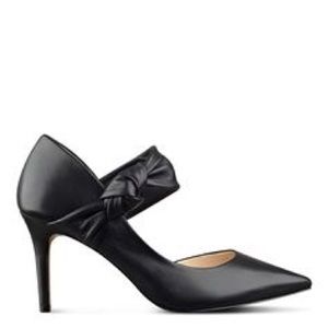 Nine west leather pointy toe ankle wrap high heels